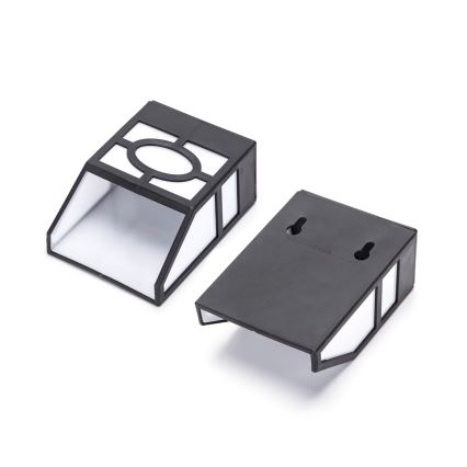 Aigostar - LED Kinkiet solarny LED/0,006W/1,2V 100 mAh 2700K IP44 czarny