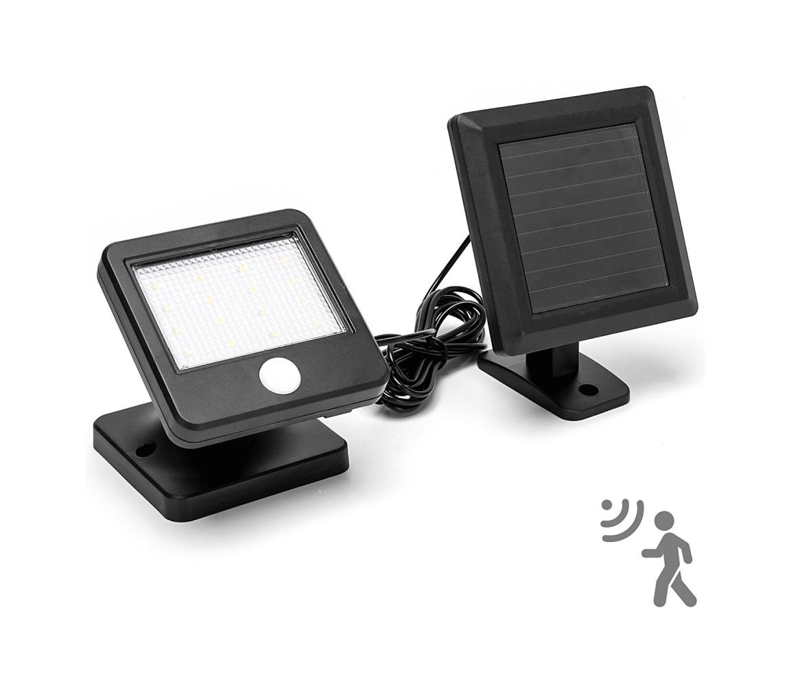 - LED Kinkiet solarny z czujnikiem LED/0,64W/3,7V 6500K IP44