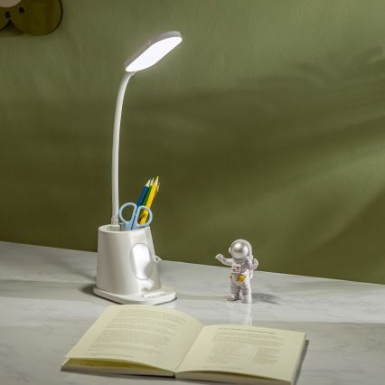 Aigostar - LED regulowana lampka biurkowa z ładowaniem LED/2,8W/5V 1800mAh 3000/5000K biała