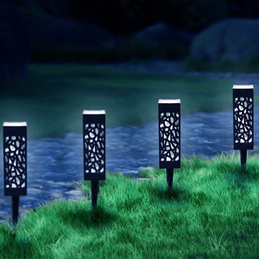 Aigostar - LED Lampa solarna LED/0,006W/1,2V 28,5cm czarny 100 mAh 6500K  IP44