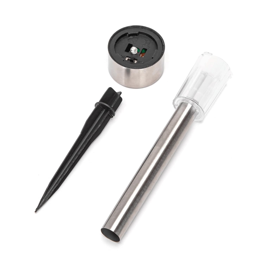 Aigostar - LED Lampa solarna LED/0,006W/1,2V 29,5 cm 40 mAh matowy chrom 6500K IP44