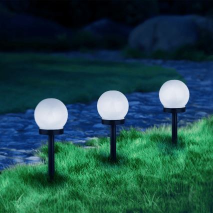 Aigostar - LED Lampa solarna LED/0,006W/1,2V 33cm 40 mAh czarny 6500K IP44
