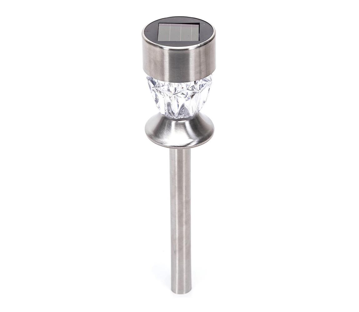 - LED Lampa solarna LED/0,006W/1,2V 35,5cm chrom 3000K IP44