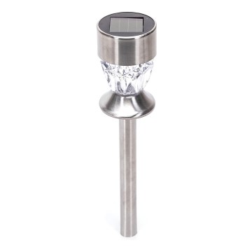 Aigostar - LED Lampa solarna LED/0,006W/1,2V 35,5cm matowy chrom 2700K IP44