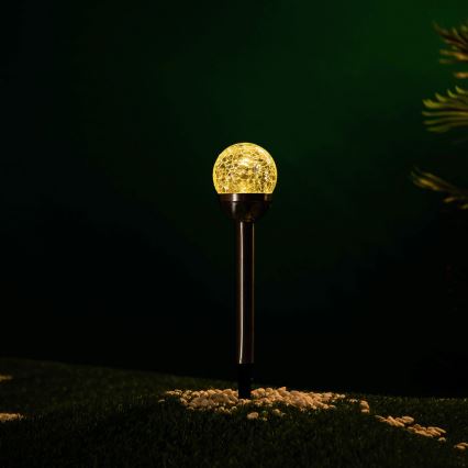 Aigostar - LED Lampa solarna LED/0,006W/1,2V 37,8cm matowy chrom 2700K IP44