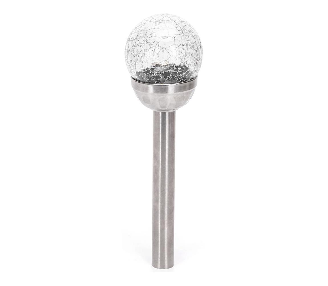 - LED Lampa solarna LED/0,006W/1,2V 37,8cm chrom 6500K IP44
