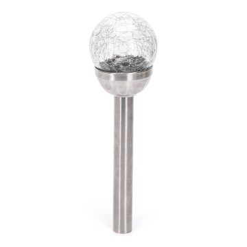 Aigostar - LED Lampa solarna LED/0,006W/1,2V 37,8cm matowy chrom 2700K IP44
