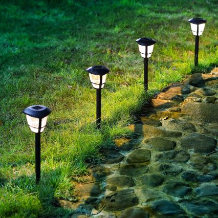 Aigostar - LED Lampa solarna LED/0,06W/2V 100 mAh 33,8 cm 6500K IP44 czarny