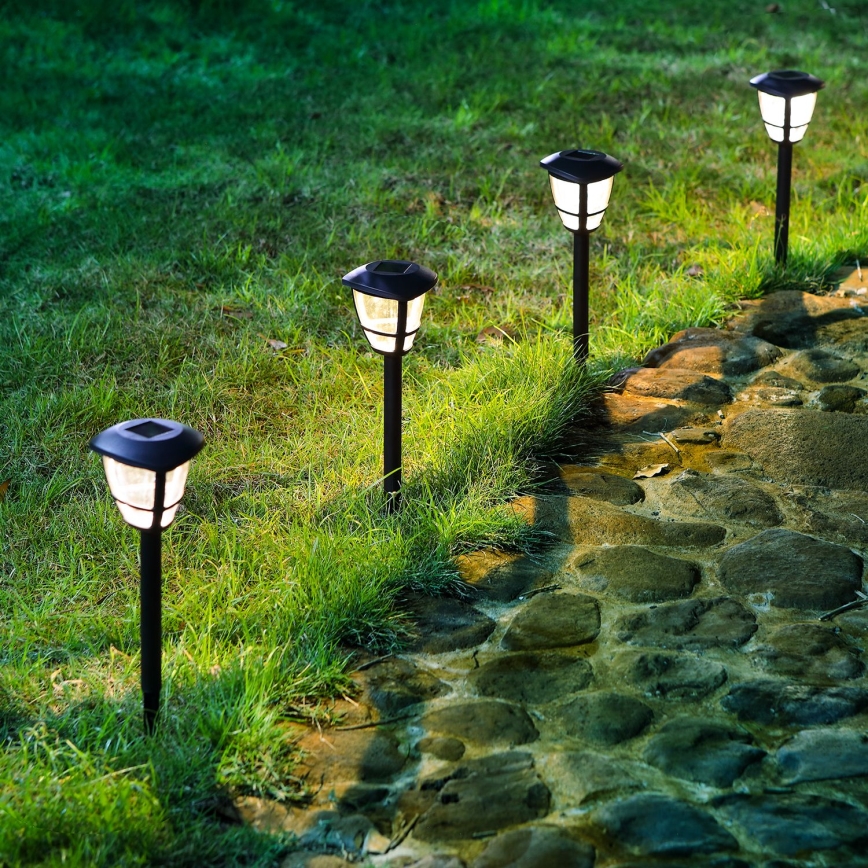 Aigostar - LED Lampa solarna LED/0,06W/2V 100 mAh 33,8 cm 6500K IP44 czarny