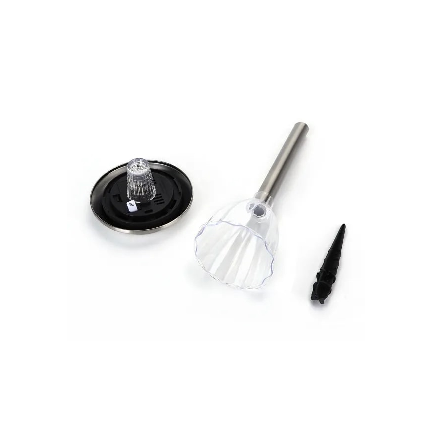 Aigostar - LED Lampa solarna LED/0,08W/2V 30,4 cm 200 mAh 6500K IP44 matowy chrom