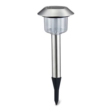 Aigostar - LED Lampa solarna LED/0,08W/2V 36,6 cm 6500K IP44 matowy chrom