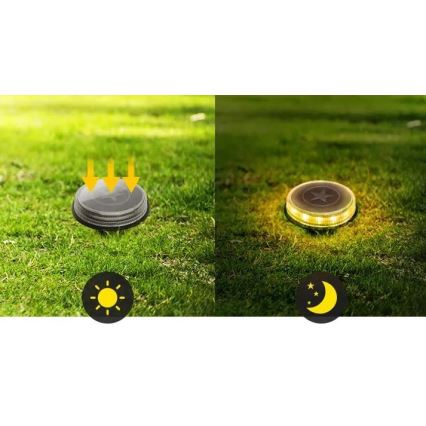Aigostar - LED Lampa solarna LED/0,6W/5,5V 24,5 cm 500 mAh 3200K IP66 czarny