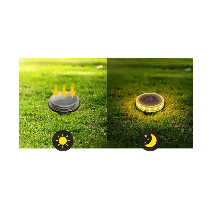 Aigostar - LED Lampa solarna LED/0,6W/5,5V 24,5 cm 500 mAh 3200K IP66 czarny