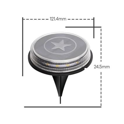 Aigostar - LED Lampa solarna LED/0,6W/5,5V 24,5 cm 500 mAh 3200K IP66 czarny