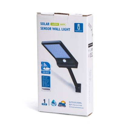 Aigostar - LED Solarna lampa uliczna z czujnikiem LED/2,3W/5,5V 1800 mAh IP65