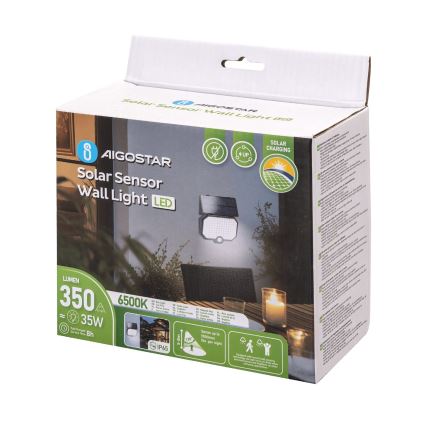 Aigostar - LED Lampa solarna z czujnikiem ruchu LED/2,4W/3,7V IP65