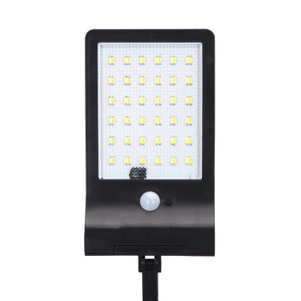 Aigostar - LED Solarna lampa uliczna z czujnikiem LED/3W/3,7V1800 mAh IP44 3000/4000/5000K + zdalne sterowanie