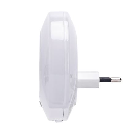 Aigostar - LED lampka nocna z czujnikiem zmierzchu do gniazdka z USB LED/0,4W/230V