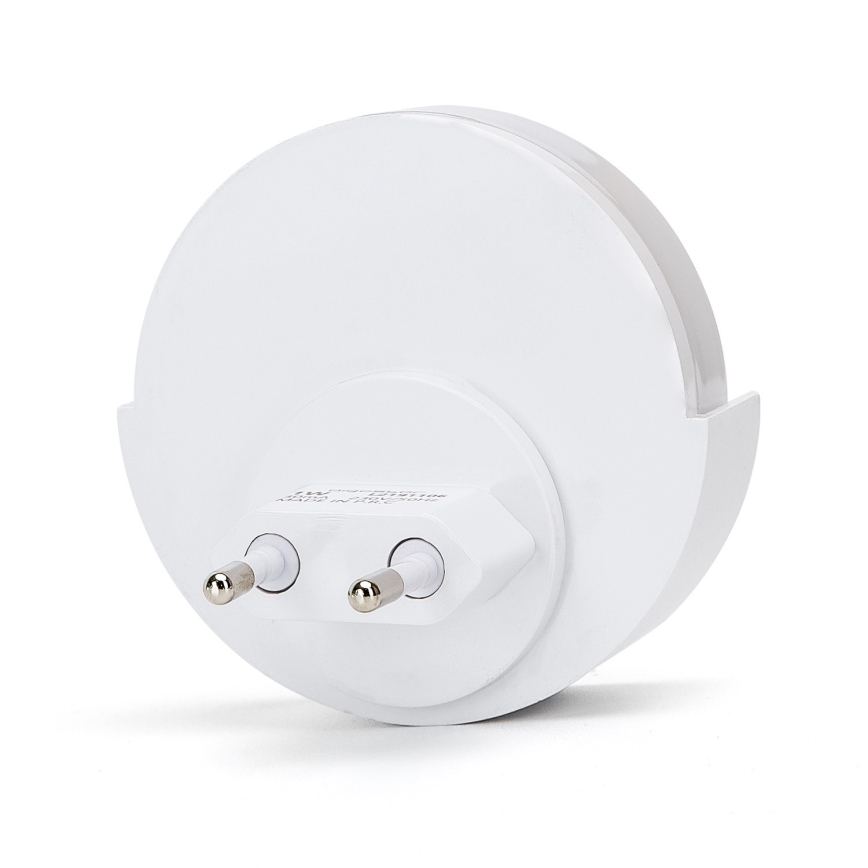 Aigostar - LED Lampka nocna z czujnikiem zmierzchu LED/1W/230V 6500K okrągła