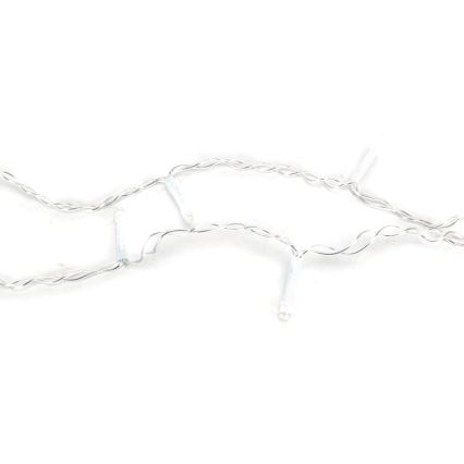 Aigostar - LED zewnętrzny łańcuch świąteczny 100xLED/8 funkcji 3xAA 8x0,6m IP44 ciepła biel