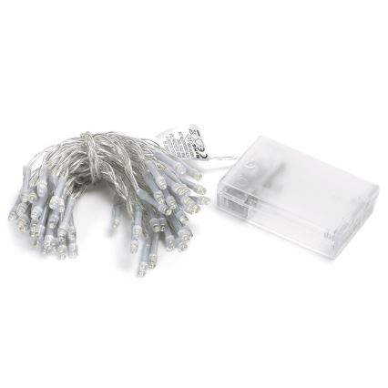 Aigostar - LED lampki świąteczne 50xLED/3xAA 5,3m ciepła biel