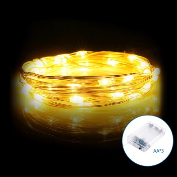 Aigostar - LED Łańcuch bożonarodzeniowy 20xLED/3xAA 2,3m ciepła biel