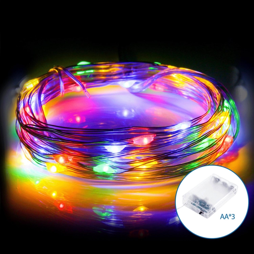 Aigostar - LED Łańcuch bożonarodzeniowy 20xLED/3xAA 2,3m wielobarwny