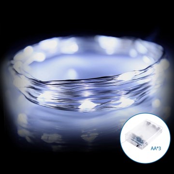 Aigostar - LED Łańcuch bożonarodzeniowy  50xLED/3xAA 5,3m zimna biel