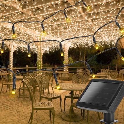 Aigostar - LED Łańcuch solarny 100xLED/11,9m IP44 ciepła biel