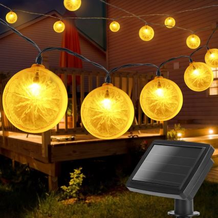 Aigostar - LED Łańcuch solarny 10xLED/3,8m IP44 600 mAh ciepła biel