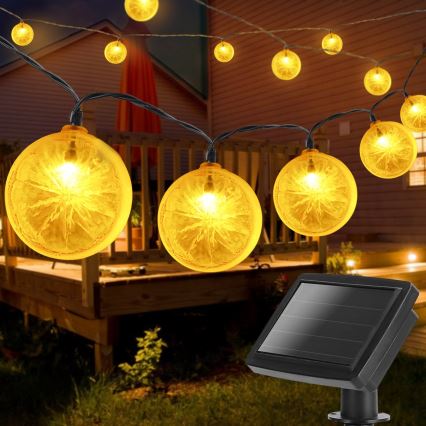 Aigostar - LED Łańcuch solarny 10xLED/3,8m IP44 ciepła biel