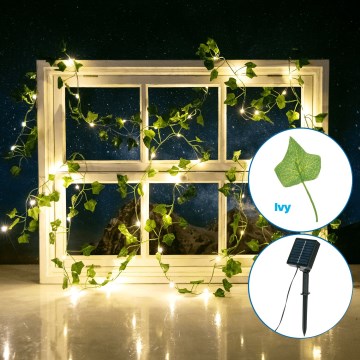 Aigostar - LED Łańcuch solarny 50xLED/7m IP65 ciepła biel liście