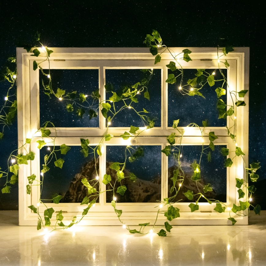 Aigostar - LED Łańcuch solarny 50xLED/7m IP65 ciepła biel liście