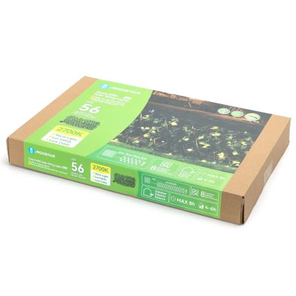 Aigostar - LED Łańcuch solarny 56xLED/2x0,4m IP65 ciepła biel bluszcz