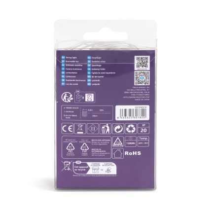 Aigostar - Łańcuch świetlny LED na Boże Narodzenie 100xLED/3xAA 10,3m ciepła biel