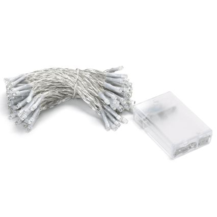 Aigostar - LED łańcuch świąteczny 100xLED/3xAA 10,3m zimna biel