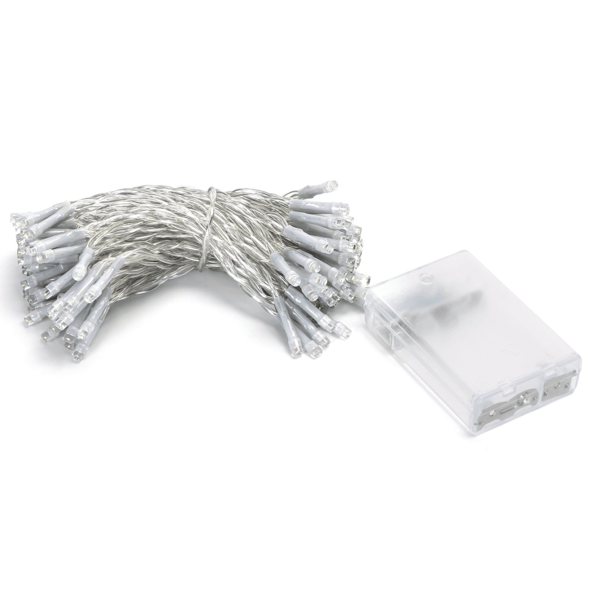 Aigostar - LED łańcuch świąteczny 100xLED/3xAA 10,3m zimna biel