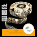 Aigostar - LED łańcuch świąteczny 100xLED/3xAA 10 m, ciepłe białe światło, srebrny