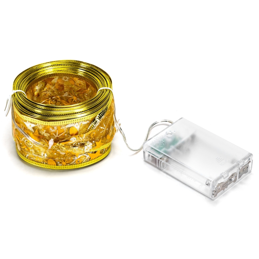 Aigostar - Lampki choinkowe LED 100xLED/3xAA, 10 m, ciepłe białe, złote