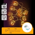 Aigostar - LED łańcuch świąteczny 10xLED/3xAA 1,5m ciepłe białe rękawiczki