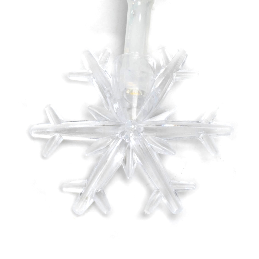 Aigostar - LED łańcuch świąteczny 10xLED/3xAA 1,5m ciepłe białe śnieżynki