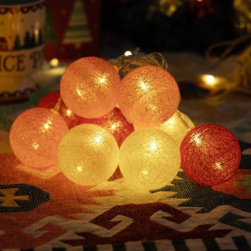 Aigostar - LED łańcuch świąteczny 10xLED/3xAA 2m ciepła biel