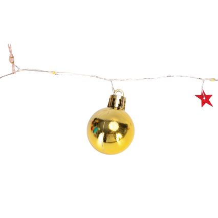 Aigostar - LED łańcuch świąteczny, 20 diod LED, zasilanie 3×AA, 2 m, ciepła biel