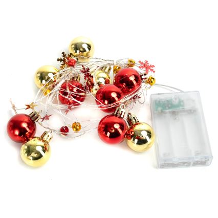 Aigostar - LED łańcuch świąteczny, 20 diod LED, zasilanie 3×AA, 2 m, ciepła biel