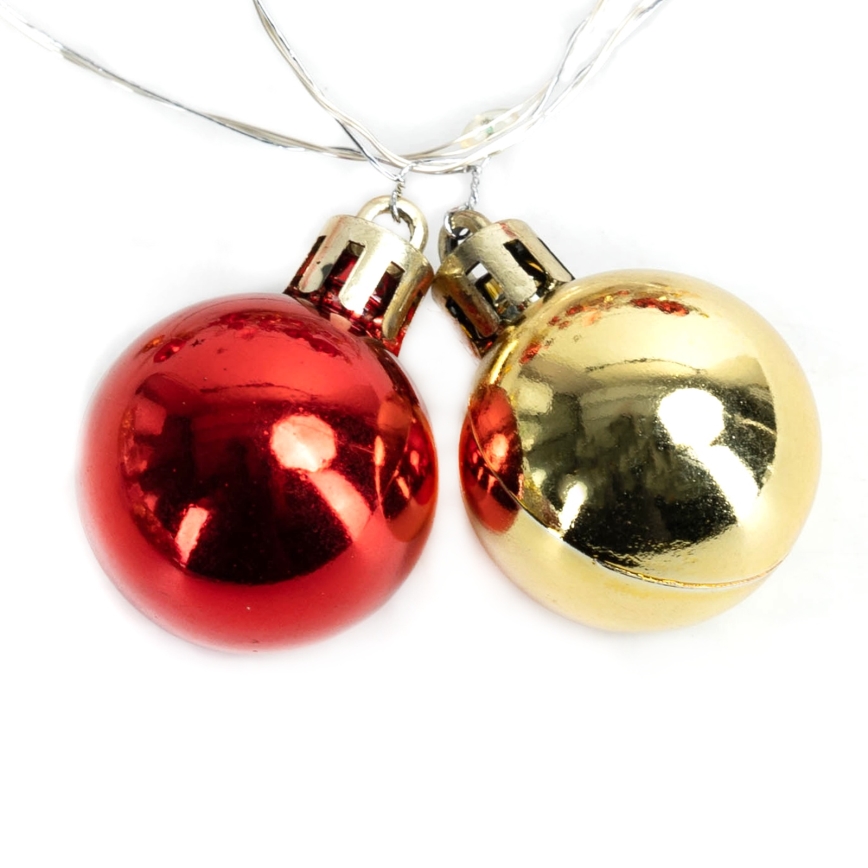 Aigostar - LED łańcuch świąteczny, 20 diod LED, zasilanie 3×AA, 2 m, ciepła biel