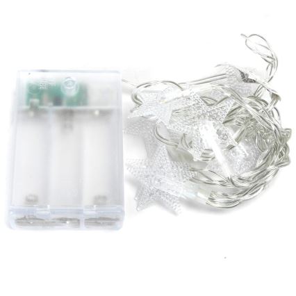 Aigostar - LED łańcuch świąteczny 20xLED/3xAA 3,3m gwiazdy