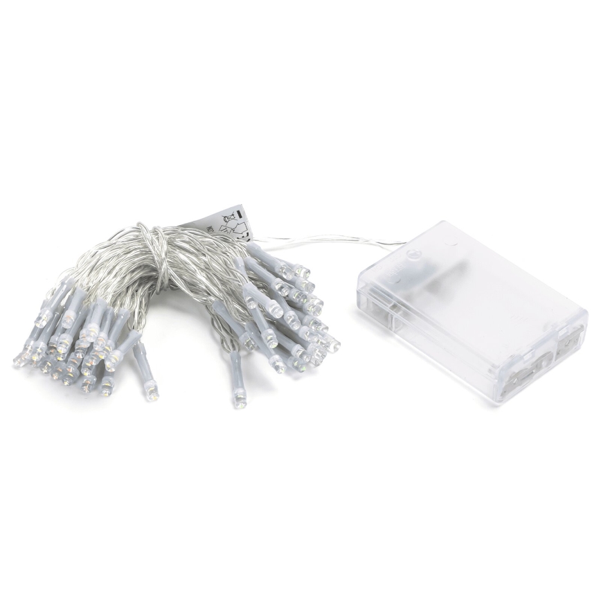 Aigostar - LED łańcuch świąteczny 50xLED/3xAA 5,3m wielokolorowy