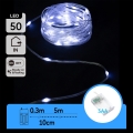 Aigostar - LED łańcuch świąteczny 50xLED/3xAA 5,3m zimne białe światło