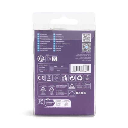 Aigostar - LED łańcuch świąteczny 50xLED/3xAA 5,3m zimne białe światło