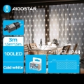 Aigostar - LED Łańcuch zewnętrzny 100xLED/8 funkcji 4,5x1,5m IP44 zimna biel